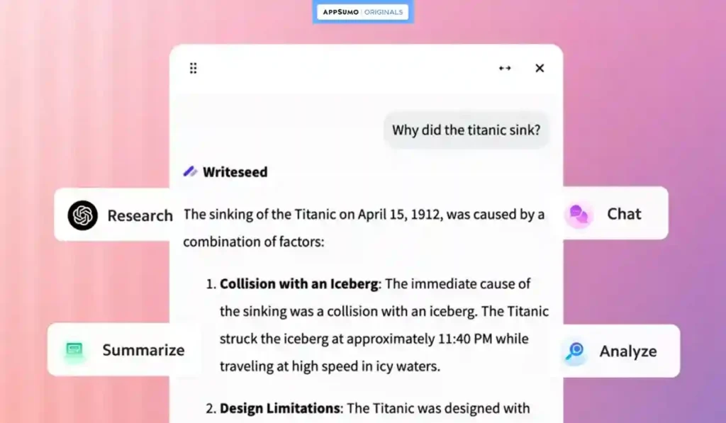Writeseed: Key Features