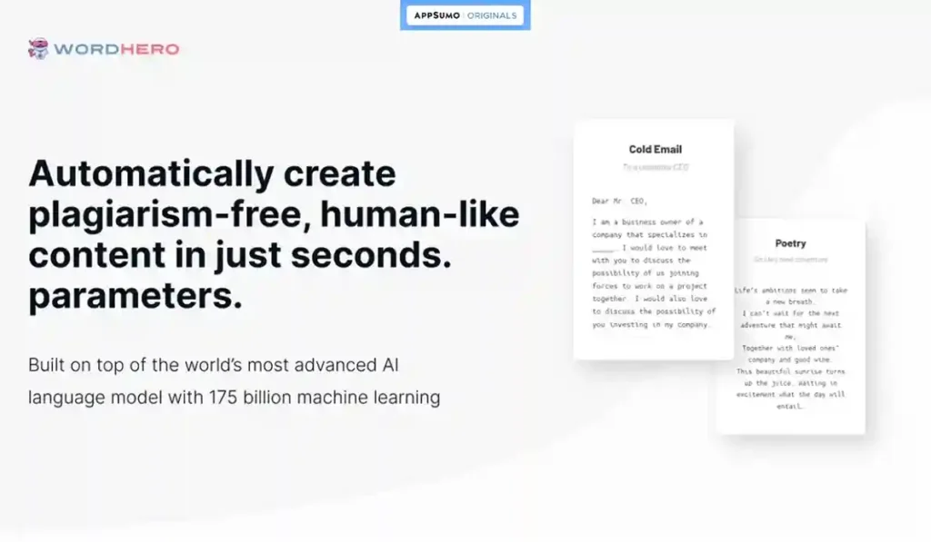 WordHero AI Writing Tool