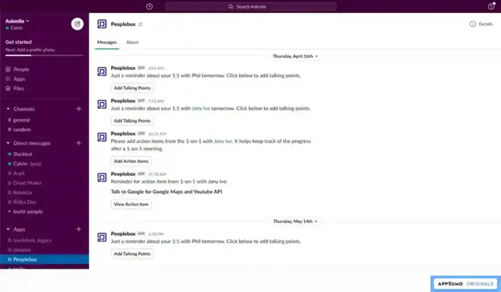 Peoplebox Features