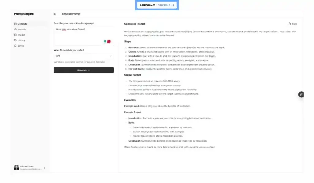 PromptEngine lifetime deal