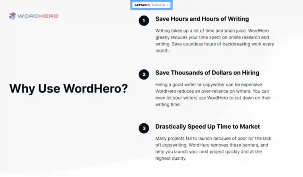 WordHero Appsumo Deal