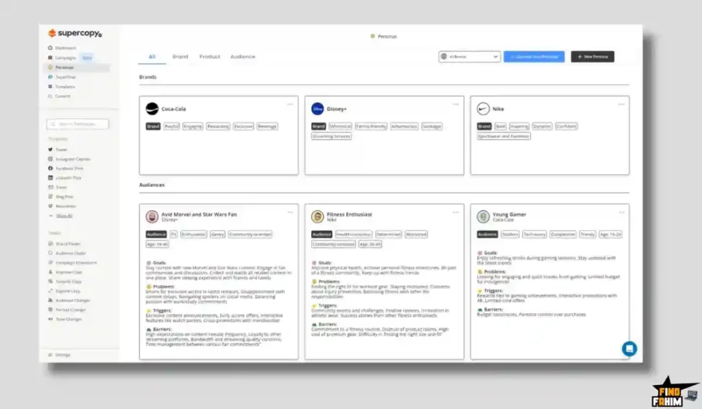 Create brand and audience personas with AI