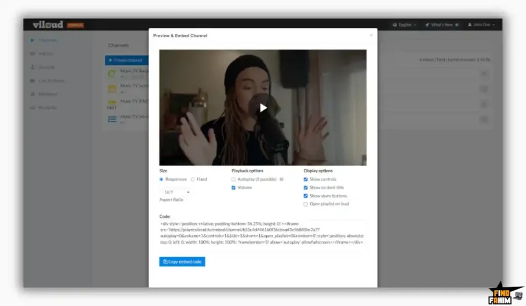 Online TV channel creator