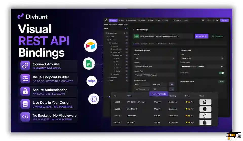 Visual REST API Bindings